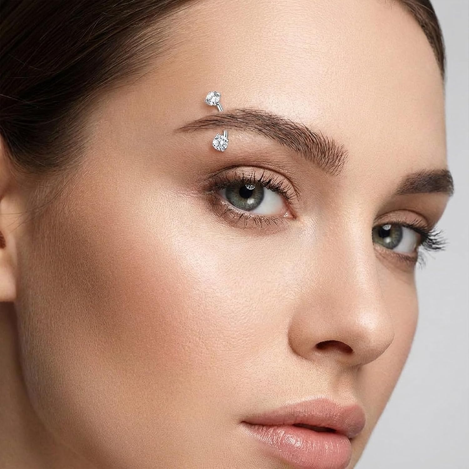 14G Titanium Surface Bar, Internally Threaded Tragus Barbell，Silver | Surface Bar, Suitable for Tragus,Anti-Eyebrow, Nape, Bridge, Ideal for Sensitive Skin, Lightweight Comfortable for Daily Wear
