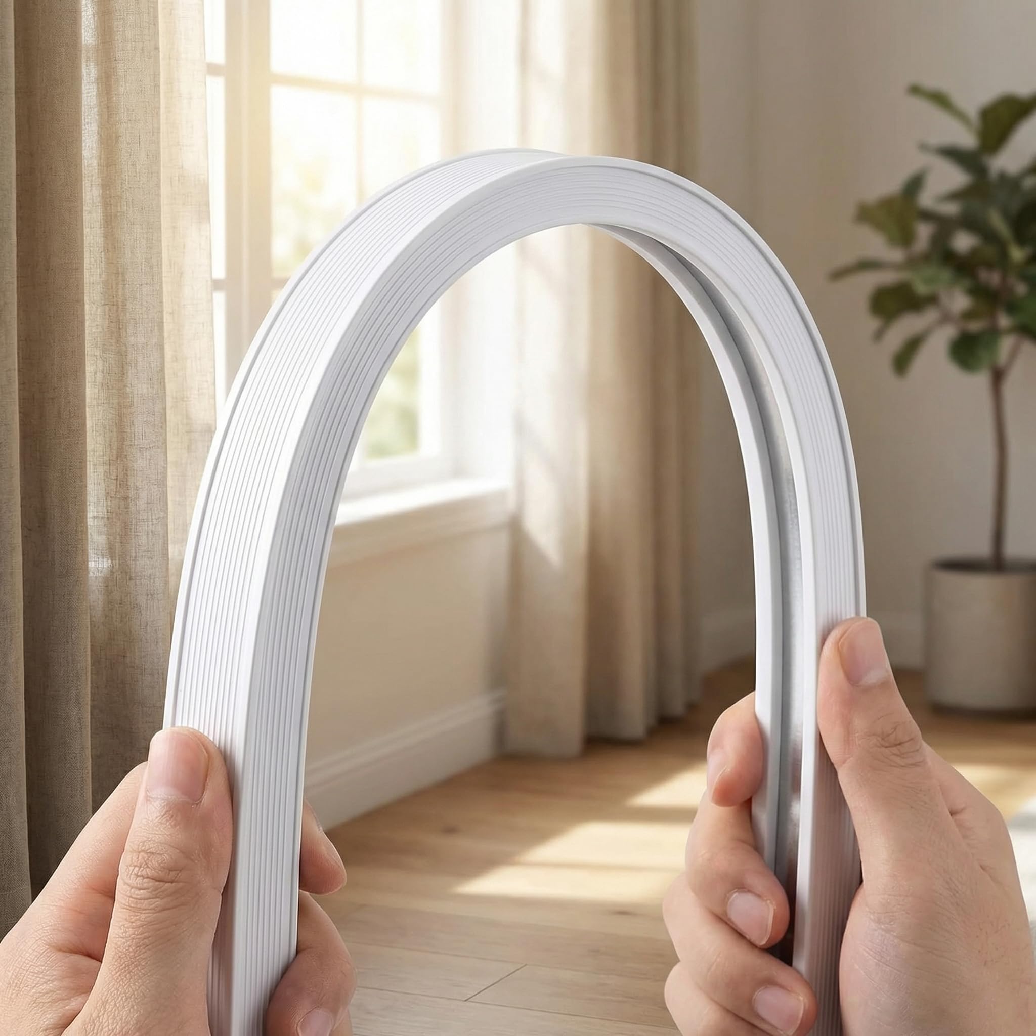 Tringle flexible de 5 m pour rideau de plafond, séparateur de pièce, traitement de fenêtre ou baie, piste de douche, rail de rideau de remorque, séparateur de pièce, rail de plafond pour rideaux