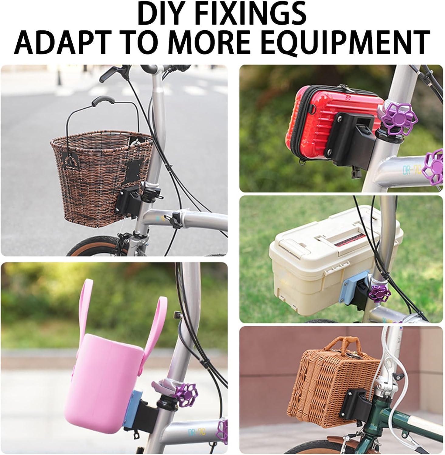 Mount Connector Tool Installation Base, Foldable Design, Multi-Brand Compatibility & Grip Thin Foldaway⁠⁣ Bike Accessory