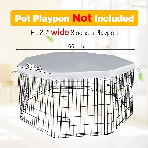 Miniatura 2 de PINVNBY Funda para corralito de perro, impermeable y resistente al sol, cubierta superior universal para corral de perro para uso en interiores y