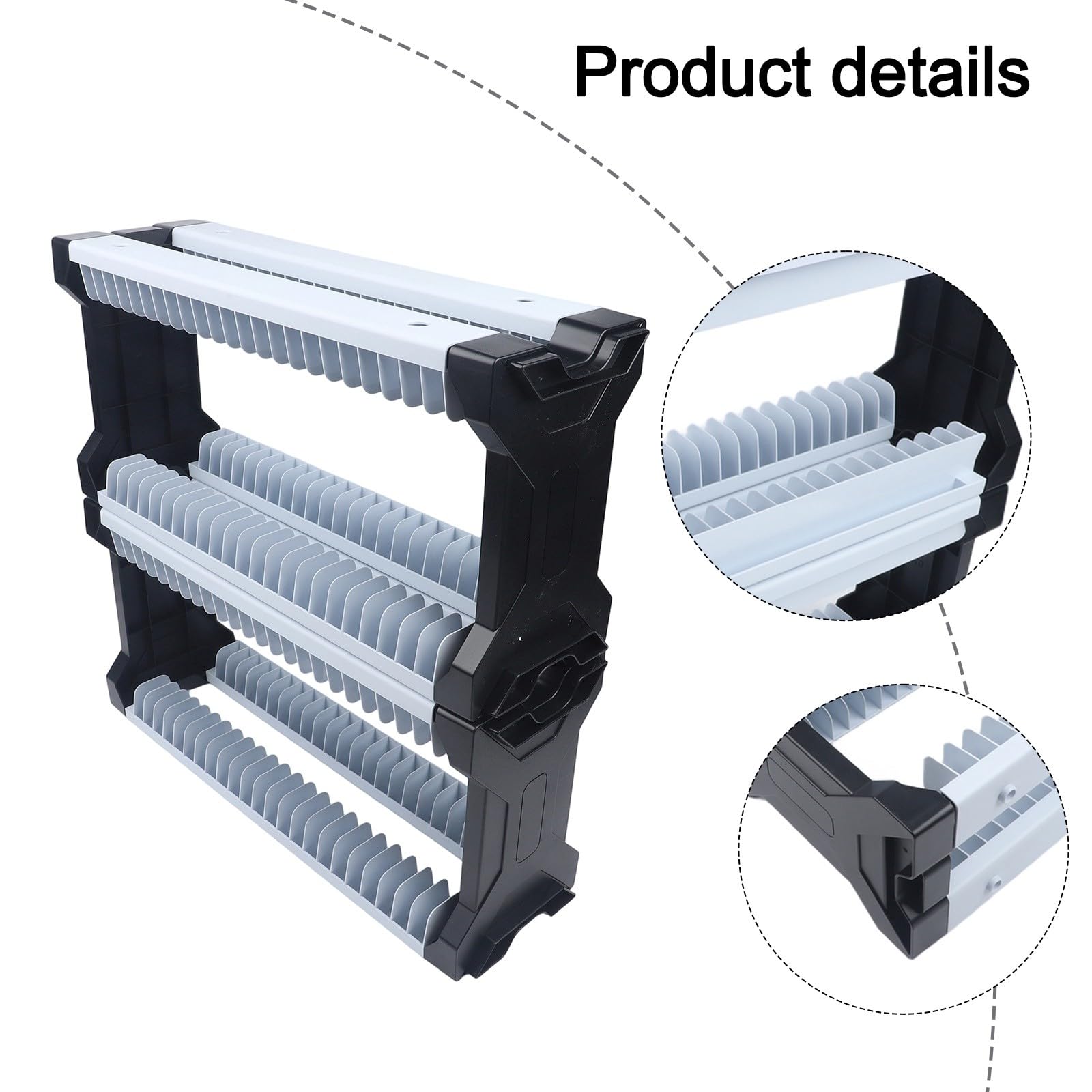 Game Disc Storage Tower, supporto per controller, capacità 46 dischi, rack salvaspazio in ABS, finitura bianca per Xbox PS5 Nintendo