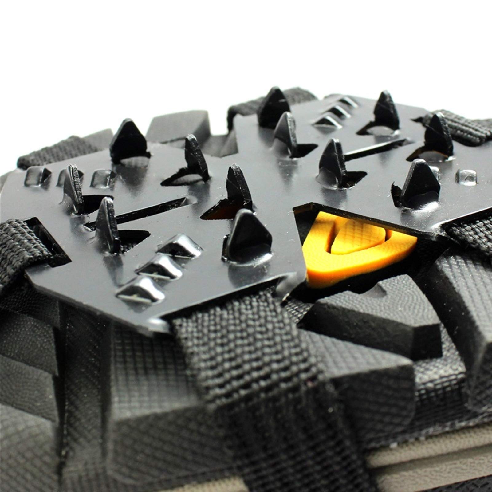 Rutsch Schuhspikes 24 Zähne Eisgreifer für Schuhe Frauen Männer rutschfeste Steigeisen Gripper Spike Grips Stollen Für EIS Schnee Klettern Wandern (Shoe Size : L Size)