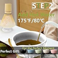 Vista 4 de Soporte para batidor Matcha Chasen, soporte de cerámica para batidor tradicional japonés (verde mate)