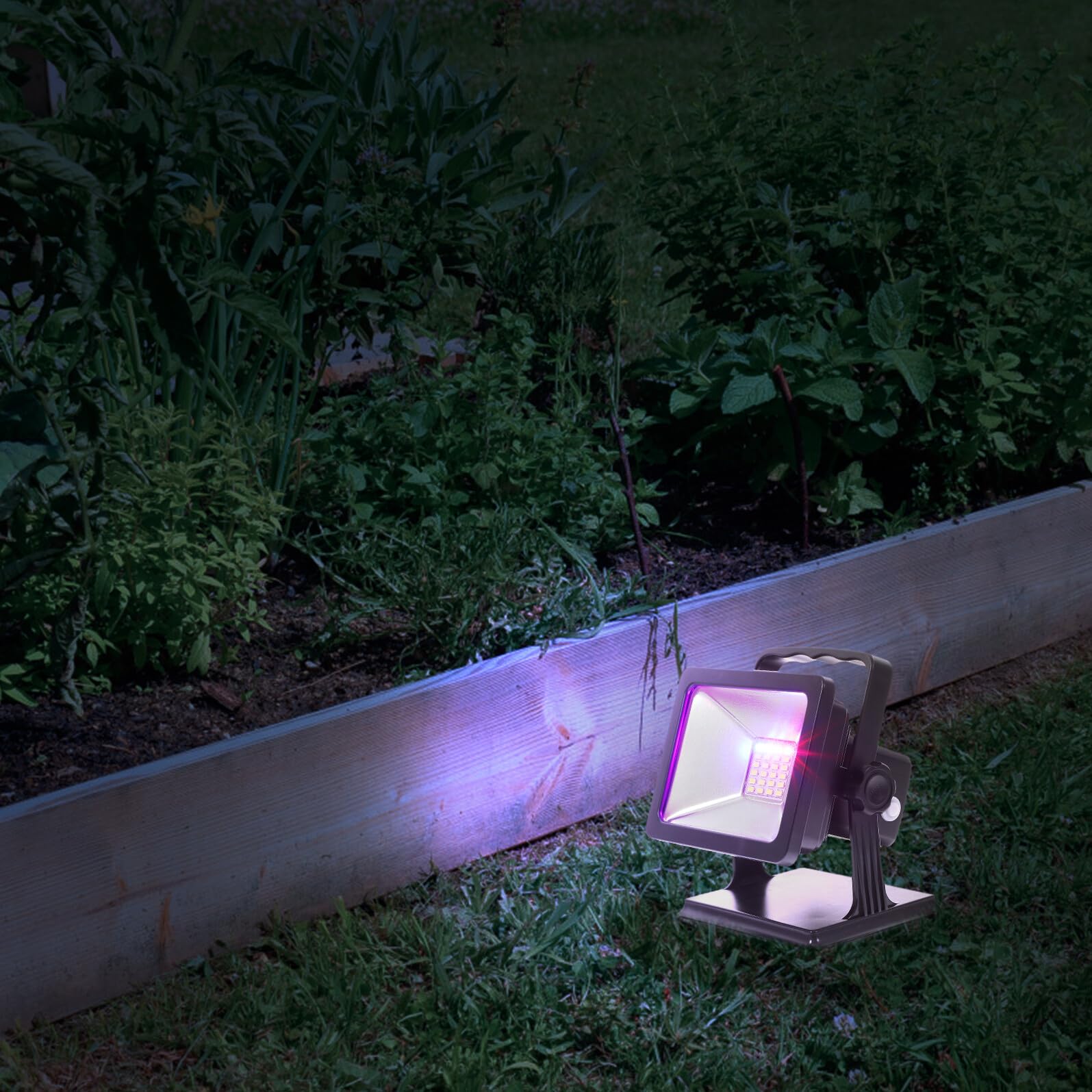 KOMBIUDA LED Flood Lamp Recargable con Luz Roja y Azul de Emergencia Imán para Exterior Jardín y Camping Luz de Trabajo Portátil y Resistente