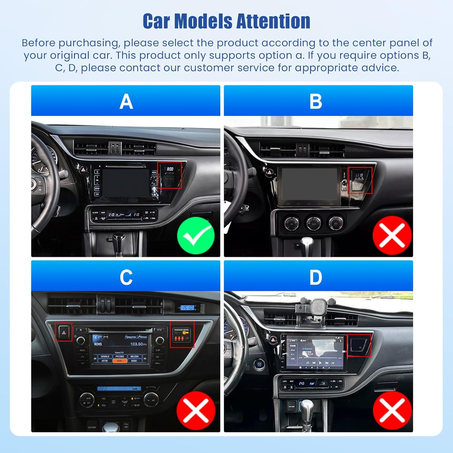 [4+64GB] Android 15 Car Radio for Toyota Corolla 2017-2019 with Wireless Carplay/Android Auto, 9 Inch HD Touchscreen Car Stereo with GPS WiFi Bluetooth FM/RDS EQ SWC Backup Camera MIC