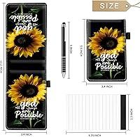 Vista 2 de Juego de 4 soportes para bloc de notas de tamaño de bolsillo, de piel sintética, mini bloc de notas con 2 bloc de notas pequeños y lápiz capacitivo