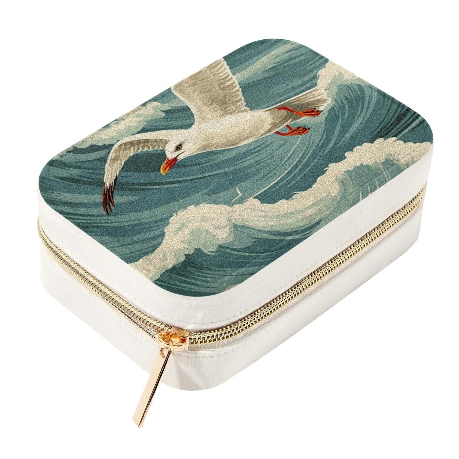 Boîte à bijoux Seagull le cadeau idéal double couche pour femmes et filles