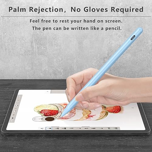 Miniatura 3 de Lápiz óptico para iPad (2018-2025) con carga rápida y rechazo de palma, lápiz para Apple iPad 11th A16109876th, Pro 11 pulgadas, 13 pulgadas, M412.9