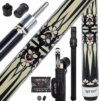 CUEELF Pool Cue Stick,Low Deflection Shaft Billiard Cue Sticks with 1X1 Hard Case,Professional Billiards Ques Sticks with 13mm Tip,19.5/20/21 oz Pool Stick