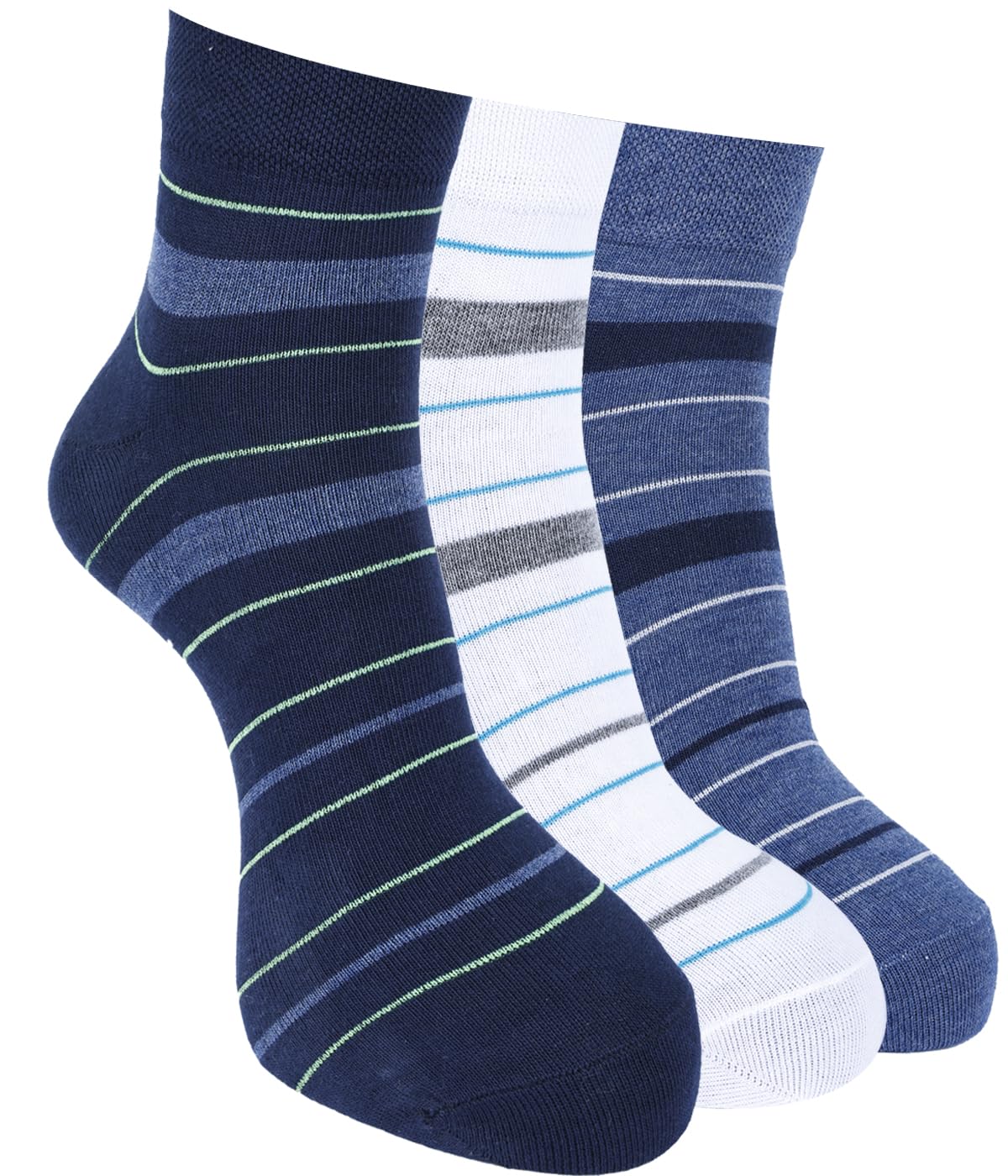 force nxt BY Dollar Socks for Men Solid Ankle Length Cotton Socks, Free Size, Pack of 3 (Multicoloured)-picture-33
