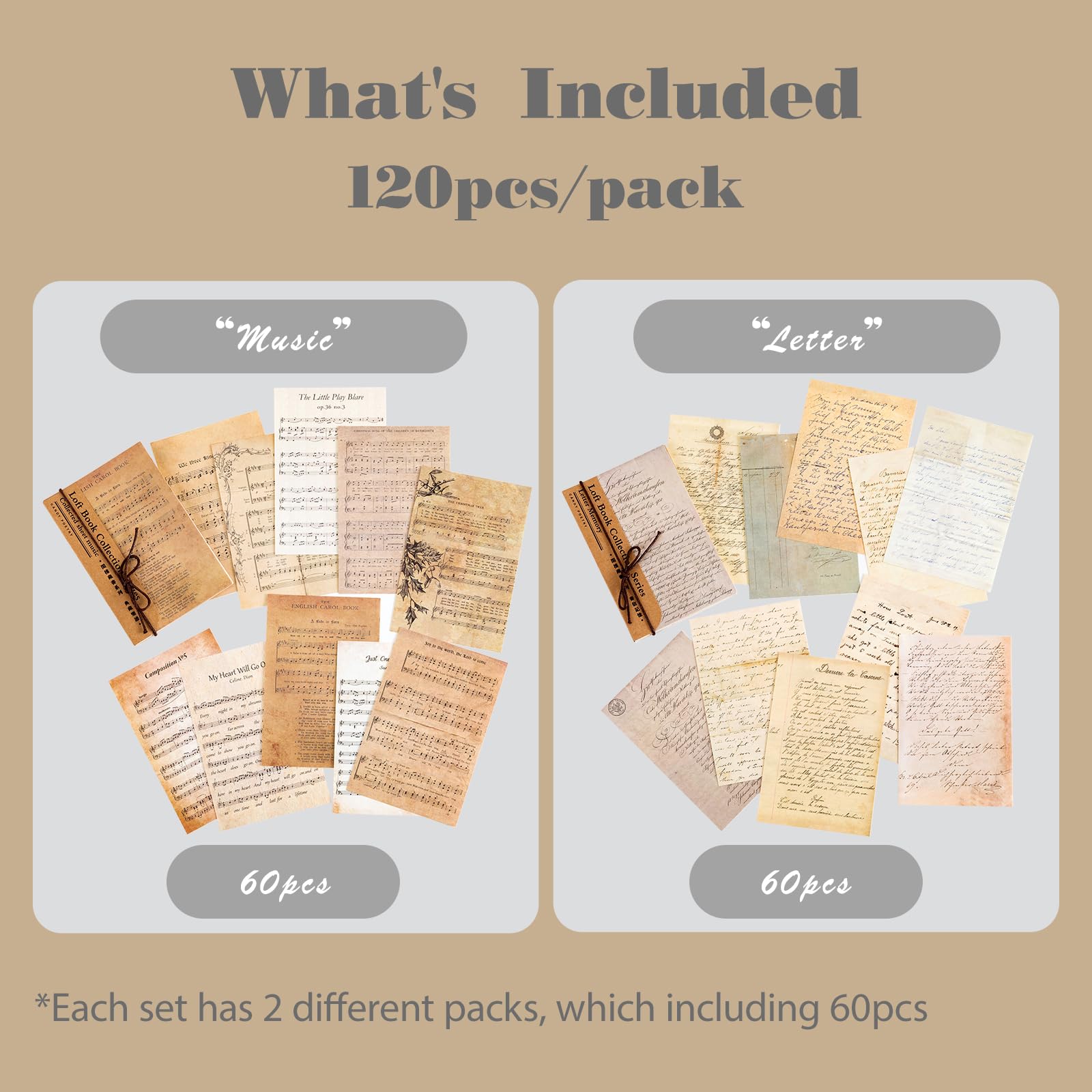 Vintage Paper Sheet English Music Junk Journal Scrapbooking Background Decor DIY - Foto 4