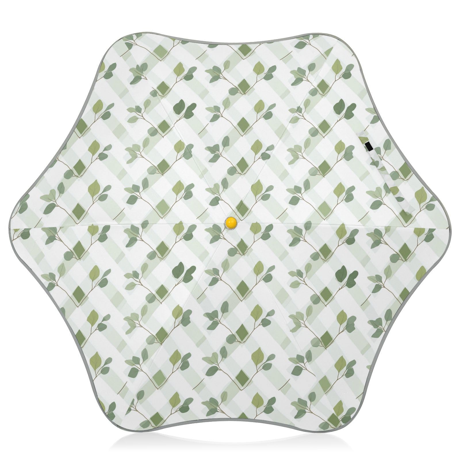 Green Leafs Siatki Parasole dziecięce na deszcz, deszcz i wiatroszczelny parasol z odblaskowym paskiem parasole podróżne odporne na szczypanie dla chłopców dziewcząt