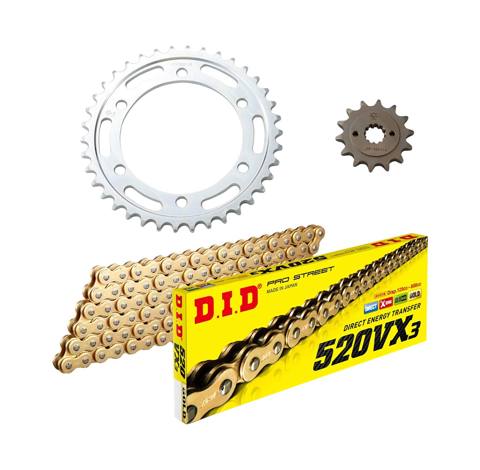 Amazon | D.I.D(大同工業) F/Rスプロケット 3点交換キット DH-02G