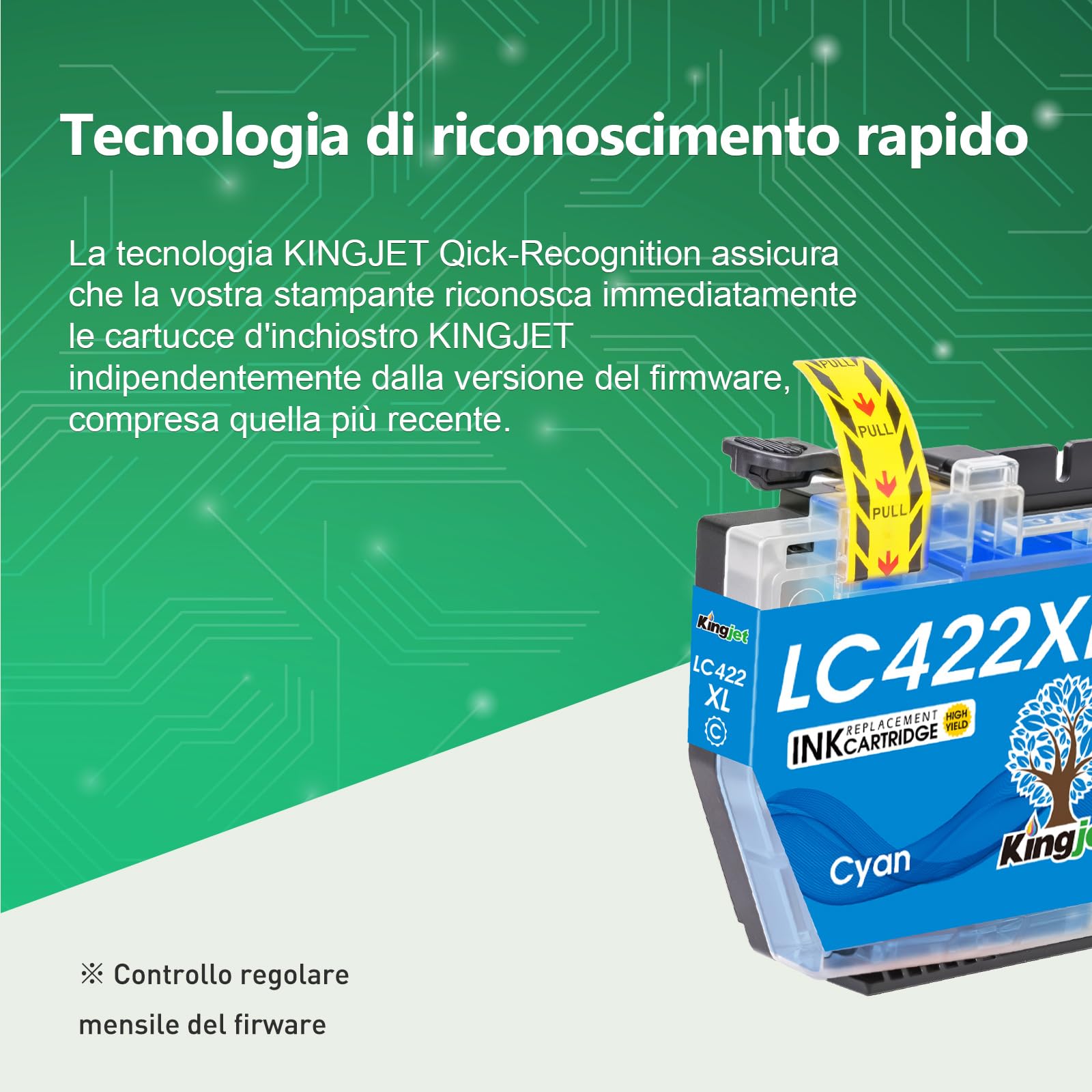 KINGJET LC422XL LC422 XL Cartucce compatibili con Brother LC422 LC422XL LC-422XLVAL Cartucce per stampante per Brother mfc-j5340dw, MFC-J5740DW MFC-J6940DW MFC-J5345DW MFC-J6540DW (confezione da 12)