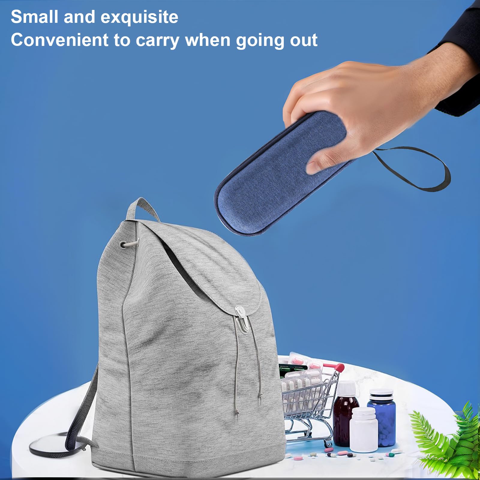 Borsa Termica per Insulina e Medicinali Da Viaggio - Porta Insulina Termico Portatile, Astuccio Contenitore per Siringhe (Solo Borsa, Blu Navy)