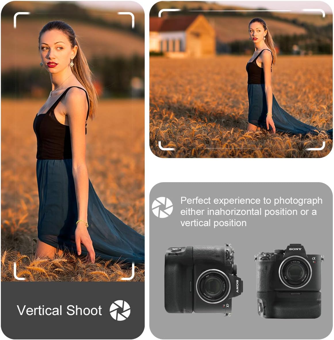 Meike MK-A7R IV Professional Vertical Battery Grip for Sony A7R IV A9II A7IV A7SIII Cameras