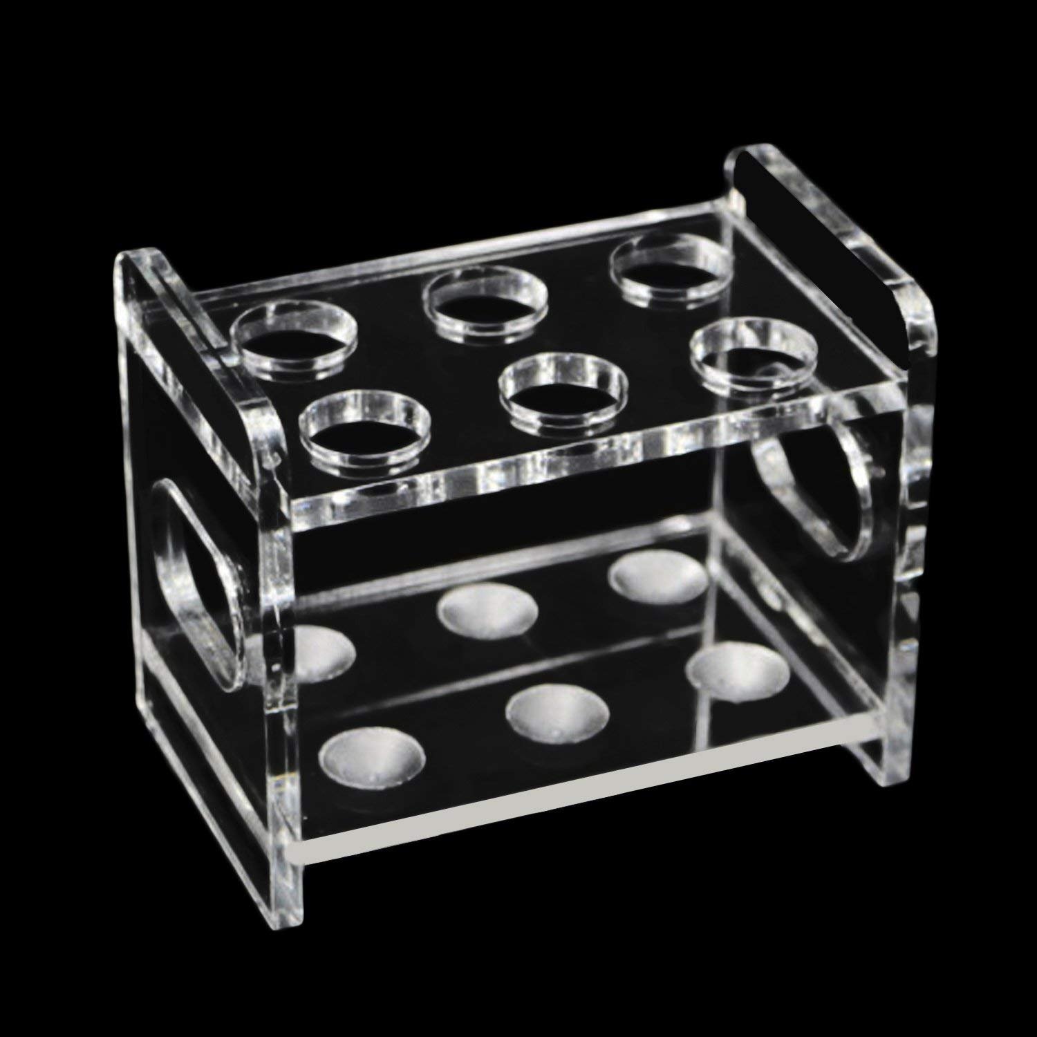 Reagenzglas-Ständer Aus Acryl – 8 Öffnungen, 15×7,5×7,5 Cm – Für 50 Ml Röhrchen, Kippsicher, Transparent – Für Labor, Schule, Ausstellung