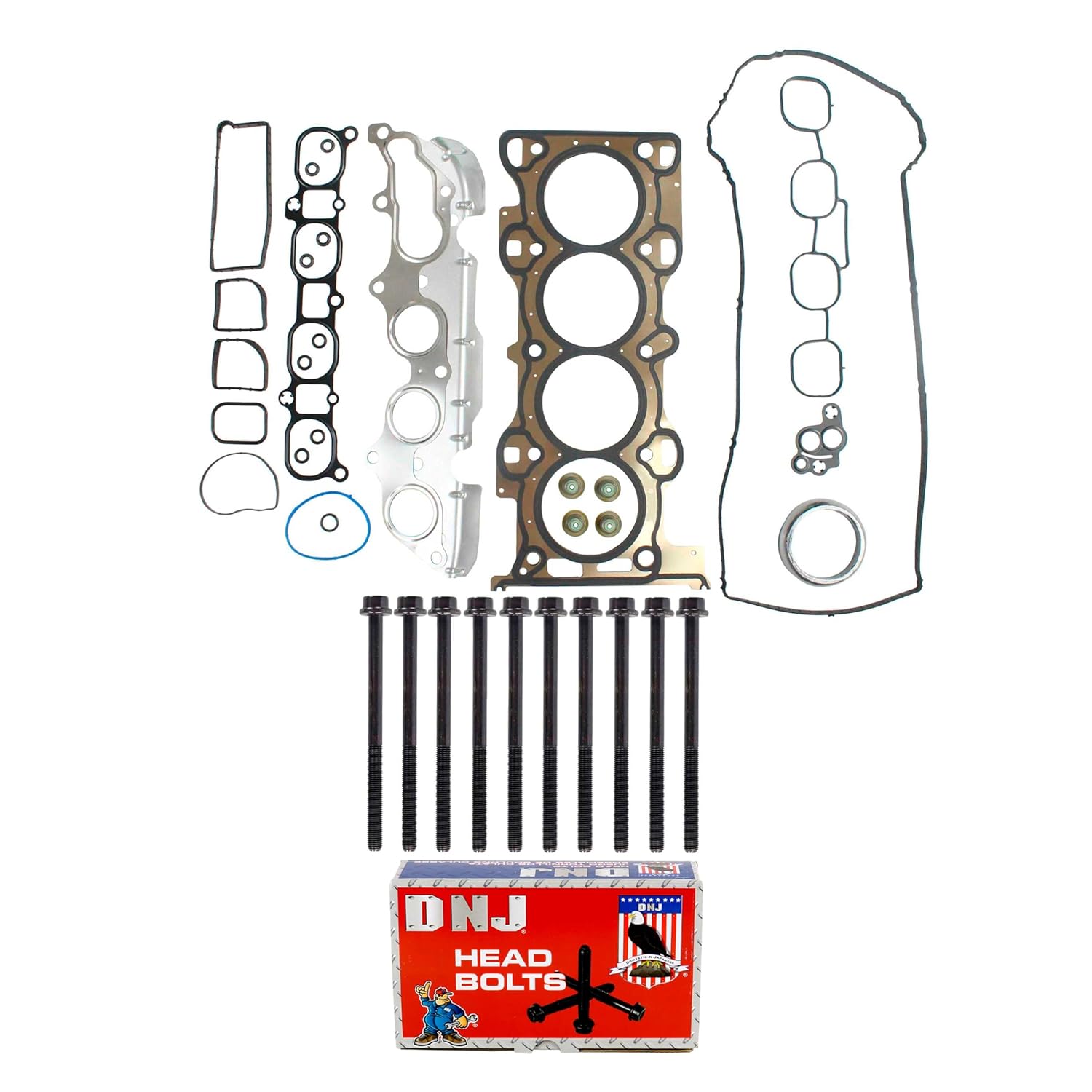 DNJ HGB479 Cylinder Head Gasket Set with Head Bolt Kit for 2006-2015 Mazda MX-5 Miata 2.0L L4 16V DOHC 2000cc