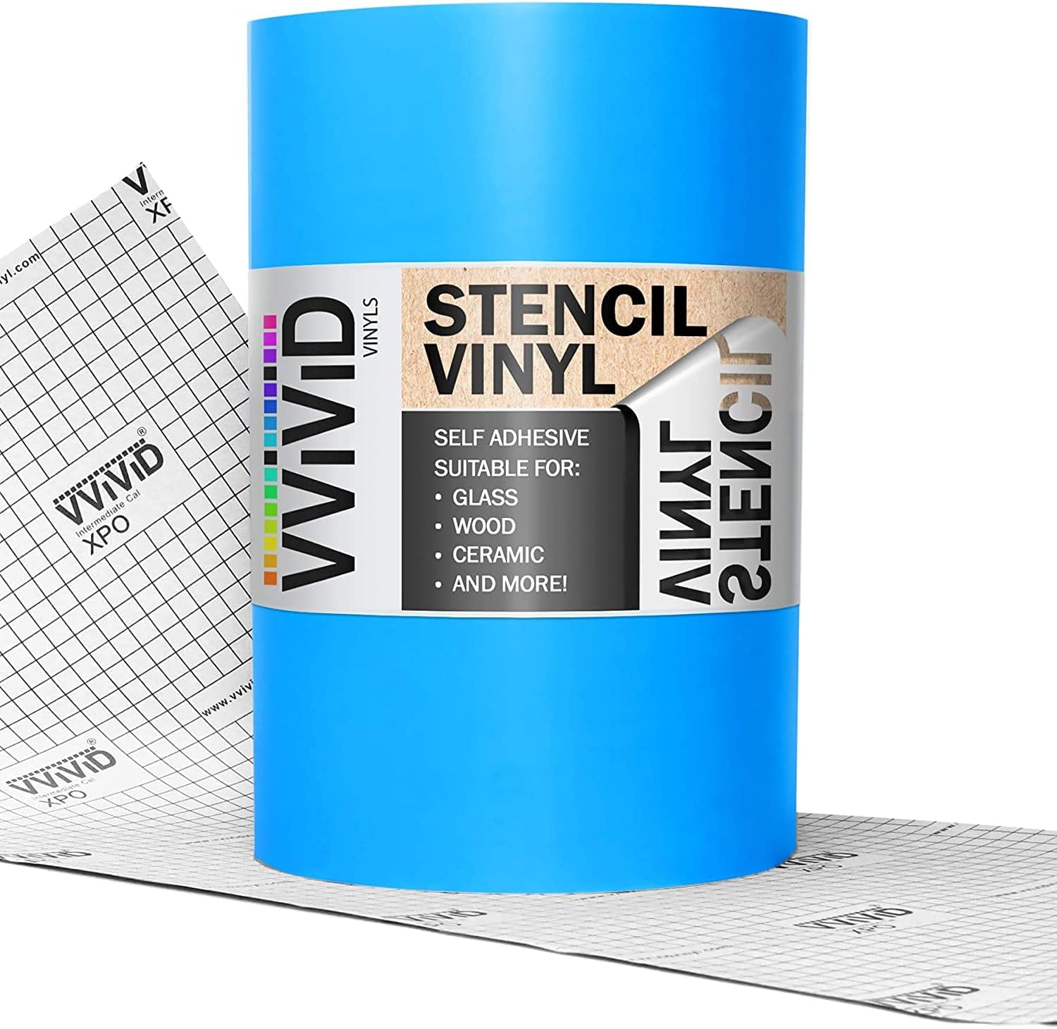 VViViD Blue Stencil Vinyl Masking Film with Anti-Bleed Technology (24" x 28ft)