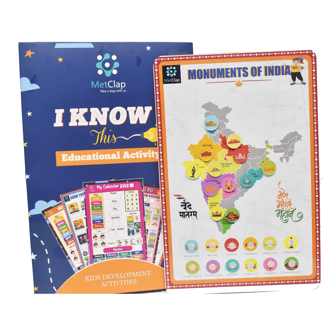 Metclap Monuments of India Chart for Kids – Educational Wall Poster Featuring Famous Indian Monuments | Early Learning Chart for Toddlers & Preschool | India Heritage Chart for Home & School Use 3