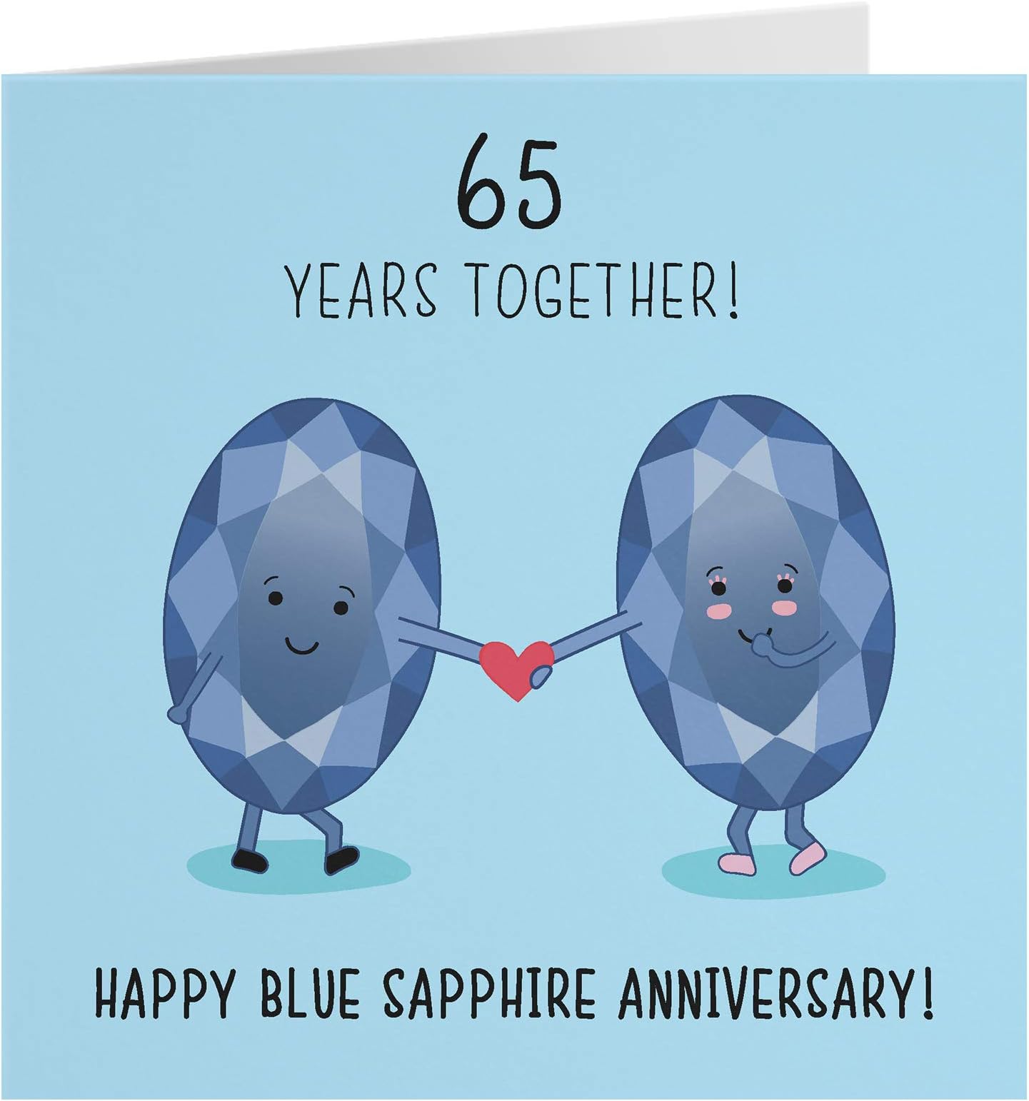 65th Star Sapphire Anniversary card by artist Erica Sturla, 150mm ...