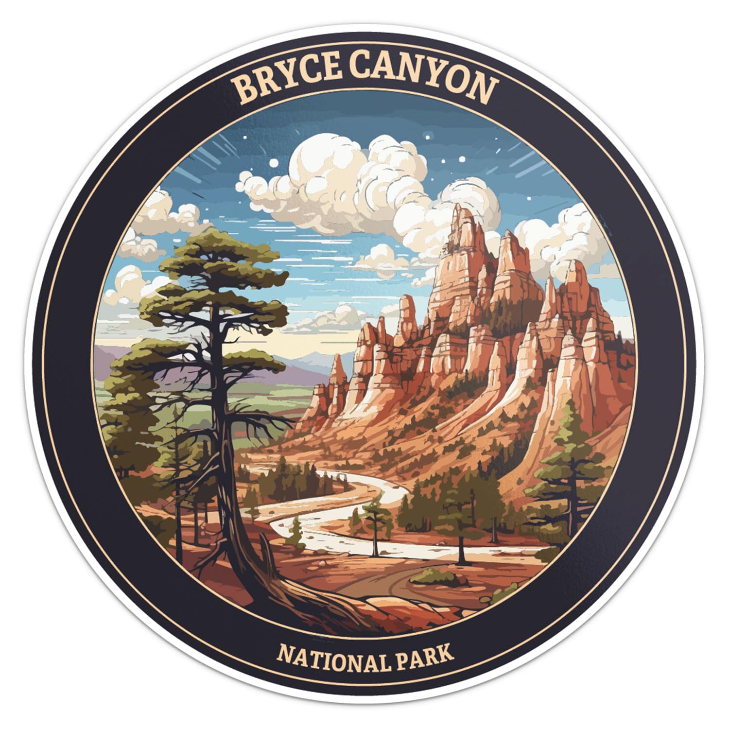 Bryce Canyon National Park Sticker - Waterproof Outdoor Vinyl Decal, 3 Inch
