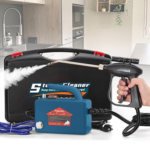 High Pressure Steam Cleaner - 1700W Handheld Steamer for Cleaning Grout Tile, Hand Held Portable Steam Pressure Washer for Car Auto 110V