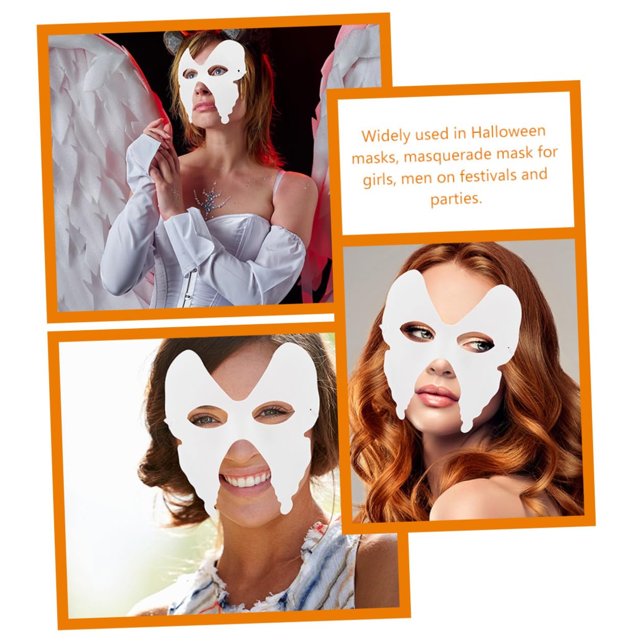 LIOOBO 10pcs Diy Pulp Blank Mask Hand Drawn Mask for Adults Paint Party Favors