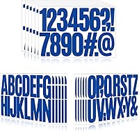 Vista 48 de 500 piezas de 10 hojas de calcomanías de letras, calcomanías de números de buzón de vinilo autoadhesivas impermeables, calcomanías de números