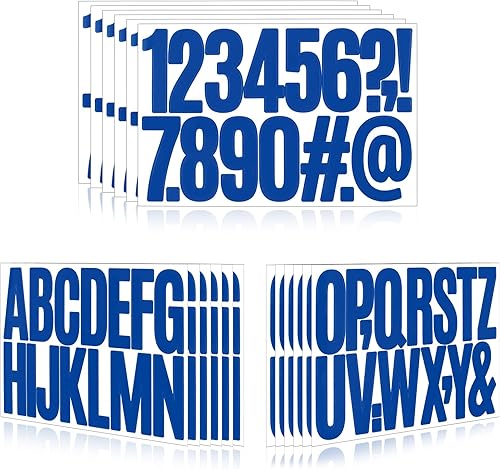 Vista 241 de Calcomanías de letras, 300 piezas, 30 hojas, vinilo autoadhesivo, impermeable, números de buzón, alfabeto para buzón, ventana, puerta, letrero, Negro
