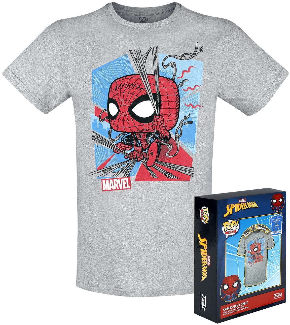 Funko Boxed Tee: Marvel: Spider-Man - Large - (L) - Marvel Comics - T-Shirt - Clothes - Gift Idea - Short Sleeve Top for Adults Unisex Men and Women - Official Merchandise - Comic Books Fans