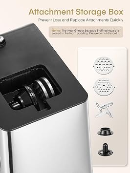 FOHERE Electric Meat Grinder for Home Use 3200W Max Heavy duty