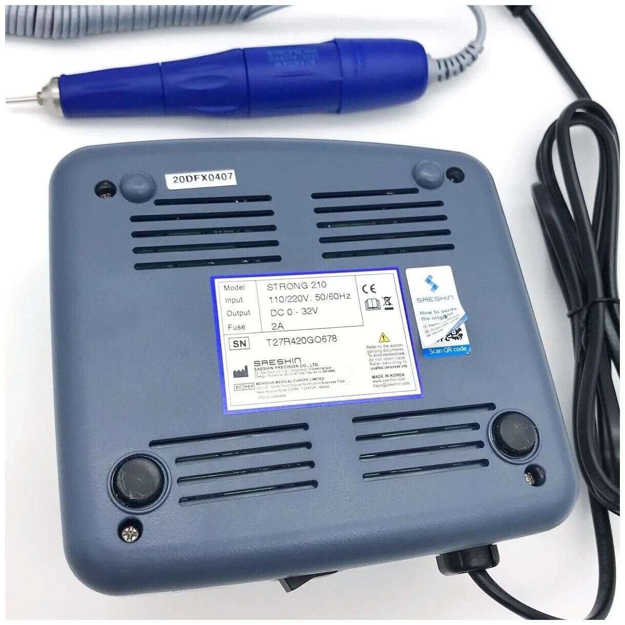STRONG Nagelfräser 210 - 105L Maniküre Pediküre 64 Watt Korea Handstück 35.000 U/min Original