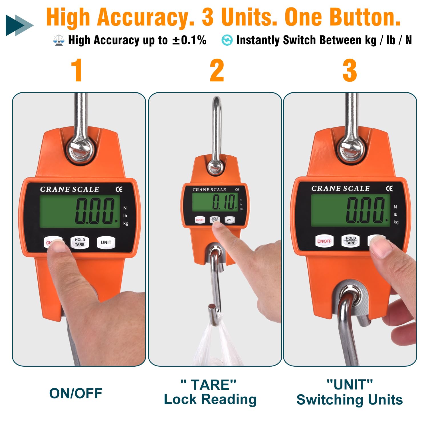 Heavy Duty Digital Hanging Scale - 660lb / 300kg -7