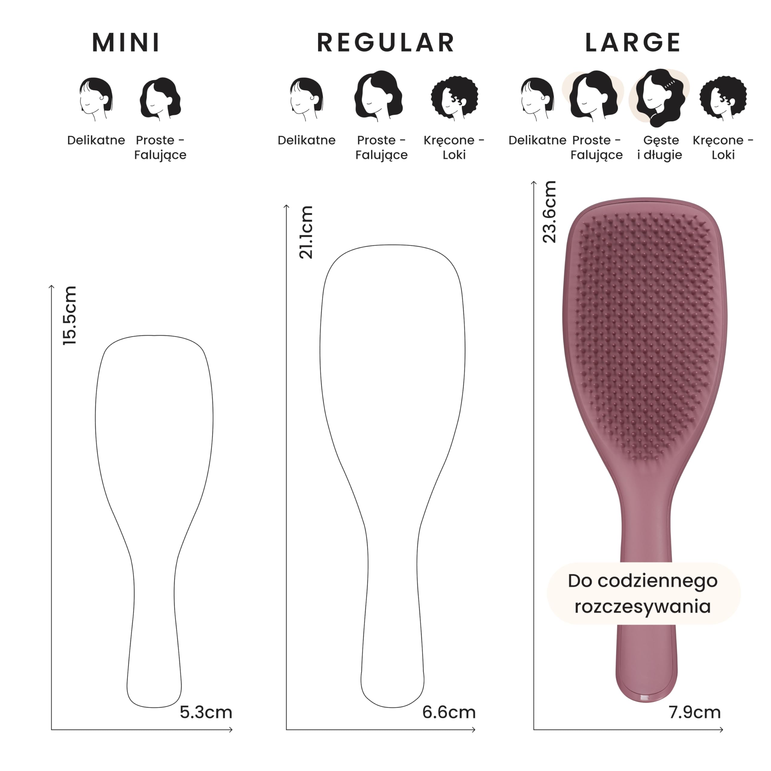 Tangle Teezer Ultimate Detangler - Szczotka do rozczesywania do gęstych, lokowanych i długich włosów - Dwupoziomowe ząbki zmniejszają łamliwość i eliminują splątania - Duża prostokątna -Różowy aksamit