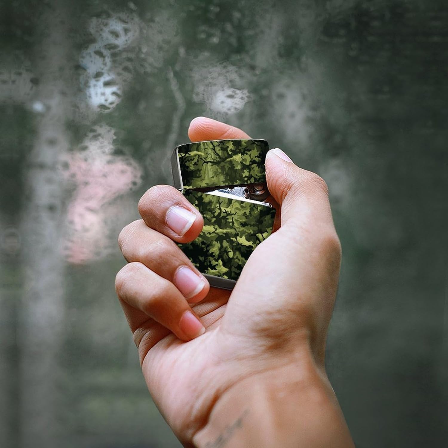 Camo Woodland Camoflage Lighter Case Cover Holder Lighter Sleeve