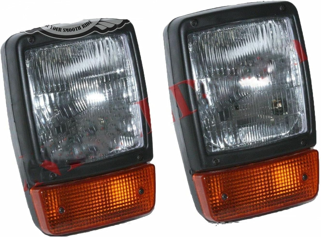 Front Headlight Headlamp + Indicator Assembly Pair & H4 12v Bulb JCB Dumpers