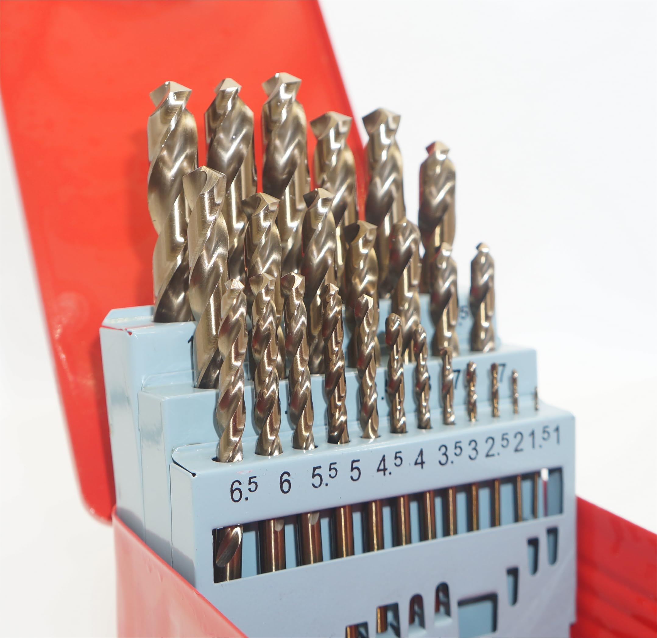 Brocas métricas de cobalto al 5 %, 1 mm-13 mm, 25 unidades, adecuadas para acero inoxidable, metal duro, hierro fundido, cobre, plástico de aluminio
