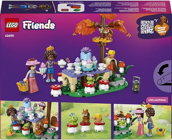 LEGO Friends Orman Çay Partisi 42690 | 6 Yaş ve Üzeri Kız ve Erkek Çocuklar için Mini Bebek ve Oyuncak Hayvanlar İçeren Oyuncak Yapım Seti, Hediye Fikri (116 Parça)