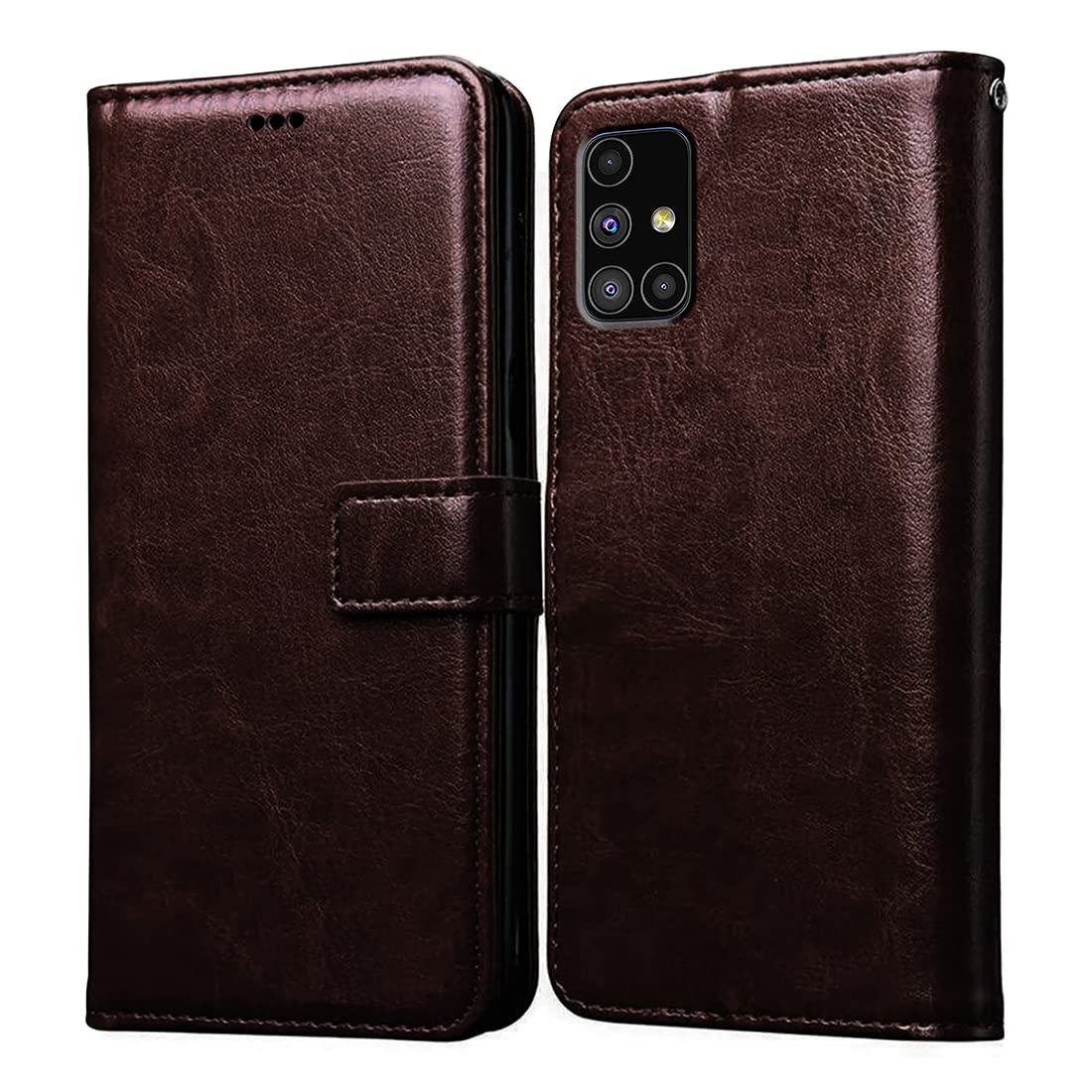 Casotec Flip Cover for Samsung Galaxy M51 | Premium Leather Finish | Inbuilt Pockets & Stand | Flip Case for Samsung Galaxy M51 (Coffee) (B0B9YMDMQM) Amazon Price History, Amazon Price Tracker