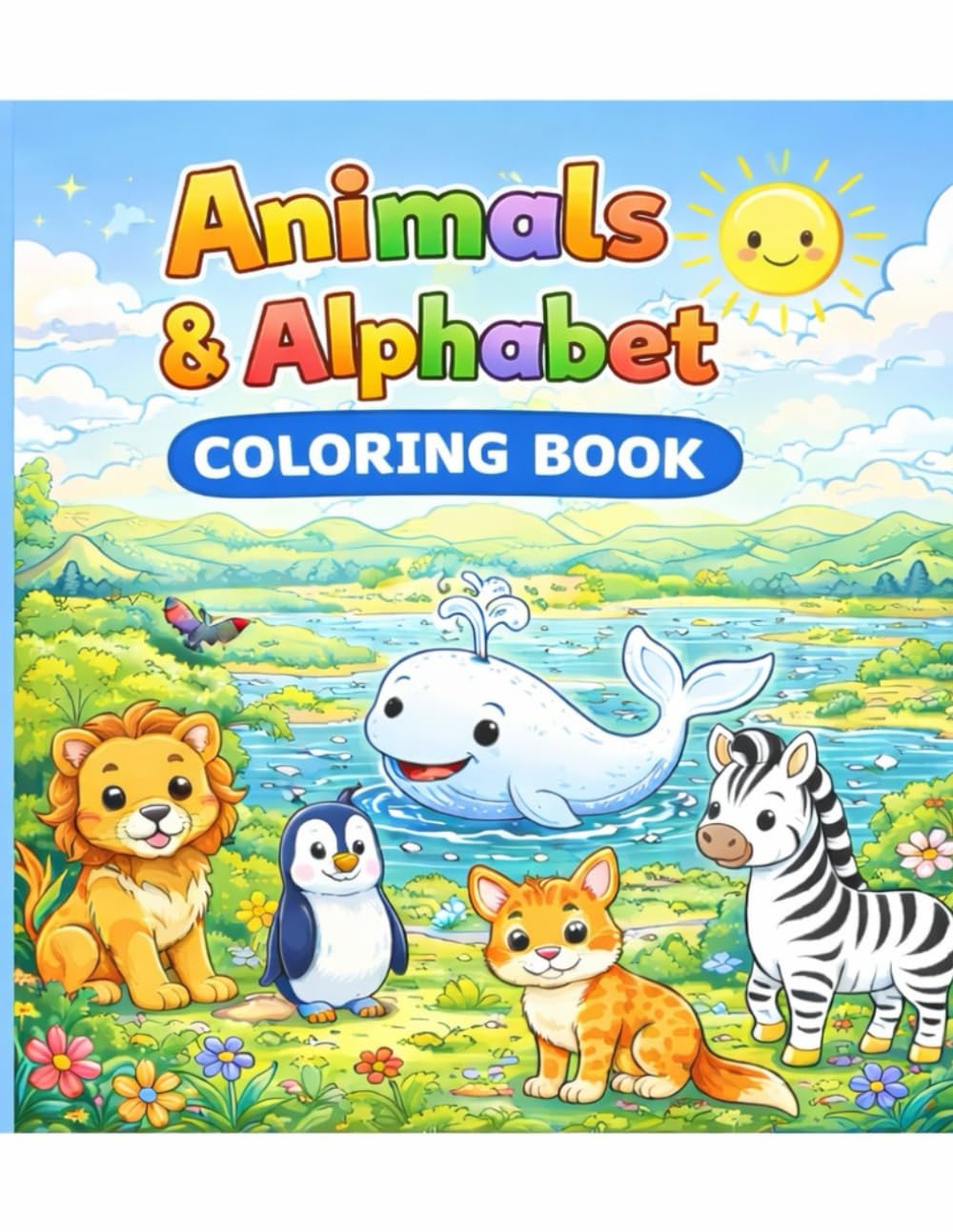 Animals & Alphabet Coloring Book: A Fun Animal ABC Coloring Book for Kids