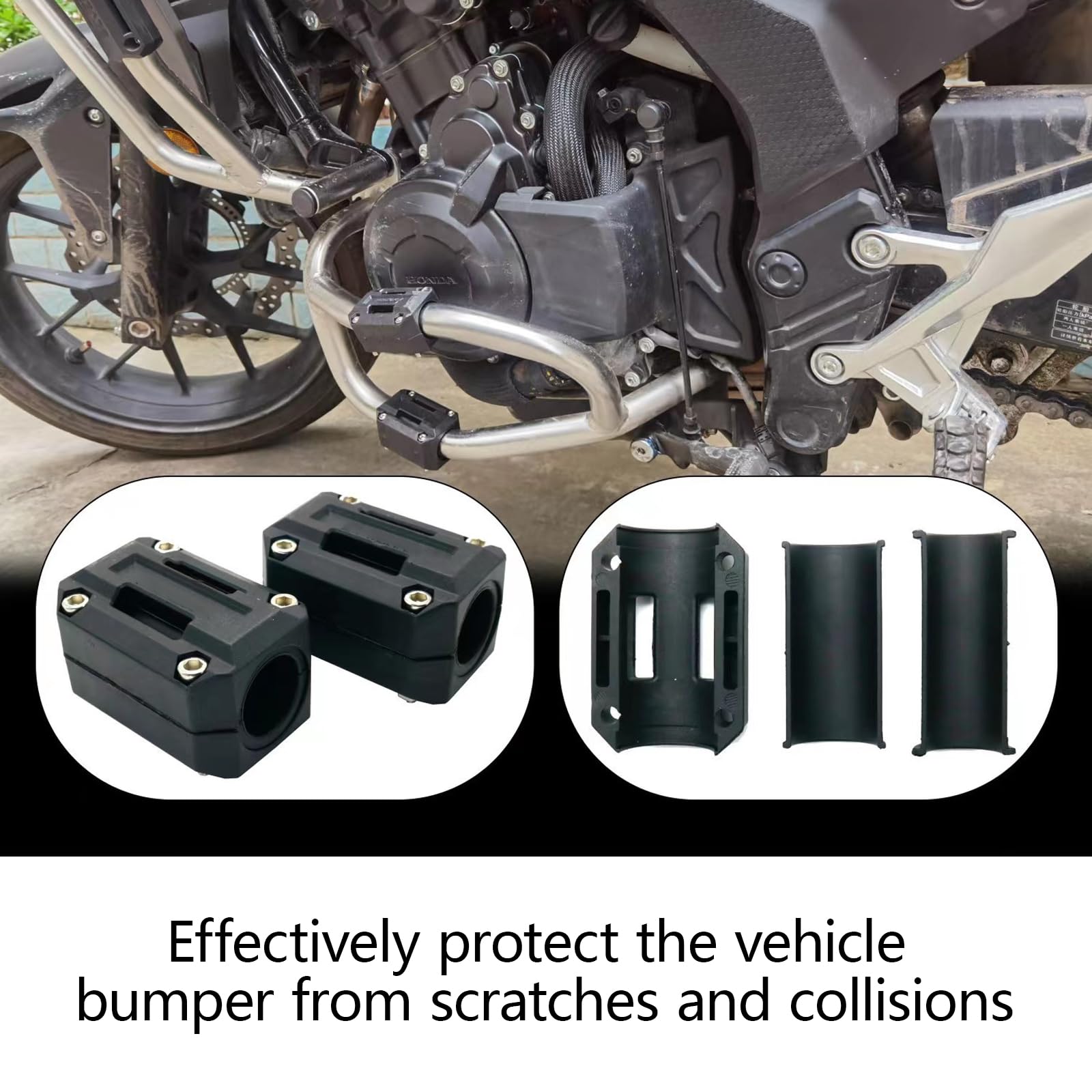 3 Pares De Protectores De Barra De Choque Para Moto - Universal 22/25/28 Mm, Nailon Resistente, Decoración Y Protección