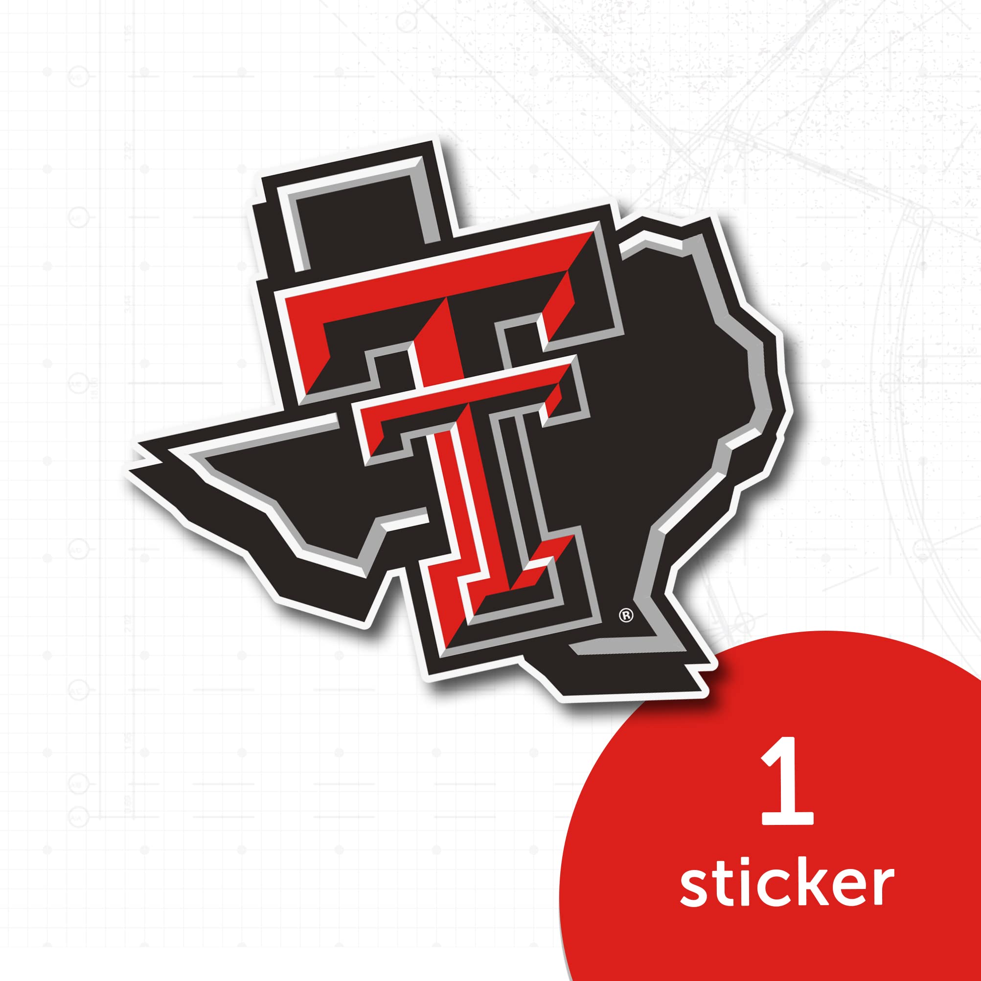Texas Tech University Vinyl Sticker Decal - 23 Inch, Officially Licensed For Laptop, Car, Water Bottle