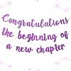 Pre-Strung Congratulations Banner New Chapter & Journey Hanging Garland Glitter Party Decorations for Retirement, Graduation 2026, New Job Promotion, Going Away, Divorce & Moving Away Decor (Purple)