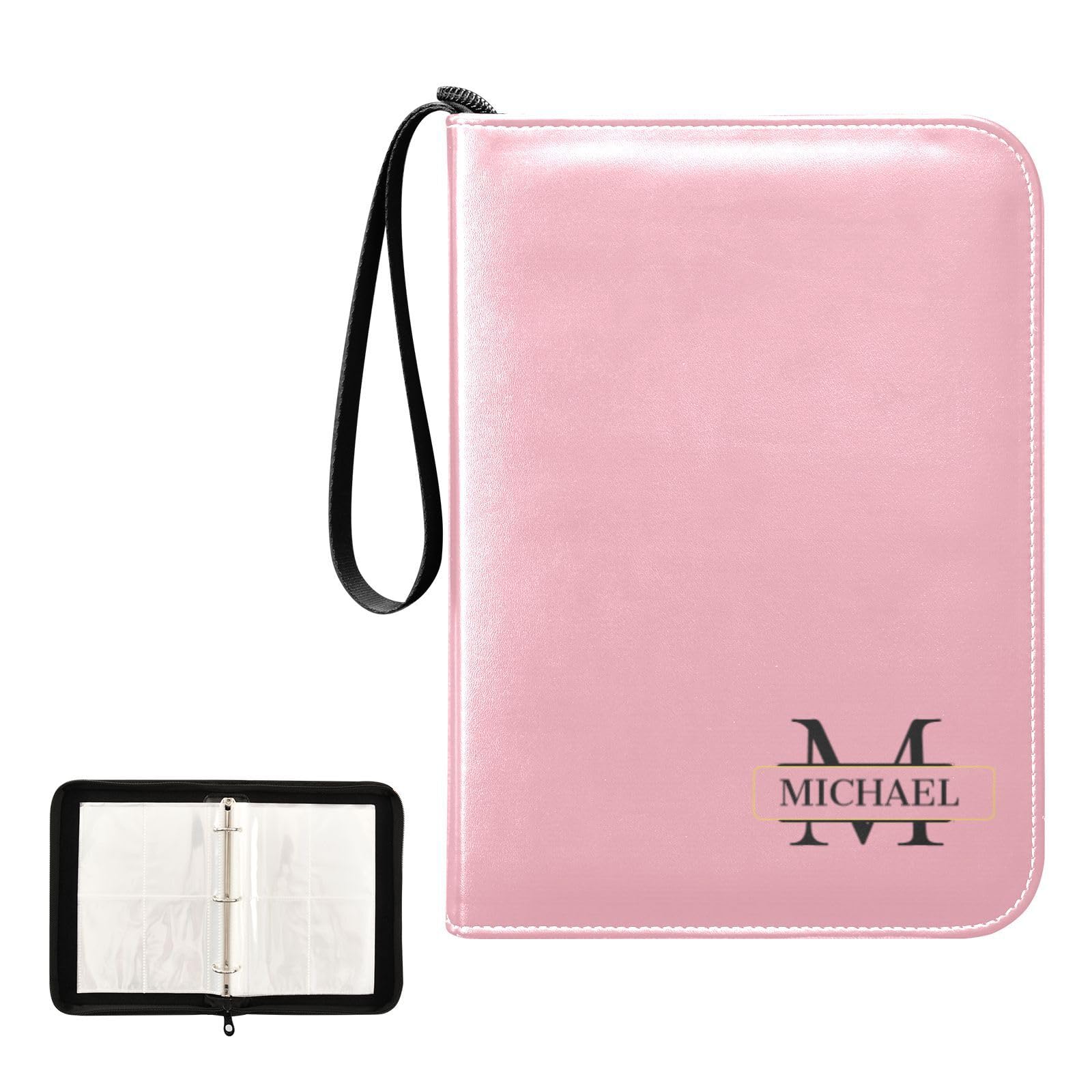Amazon.com: Light Pink Custom Trading Card Binder Personalized