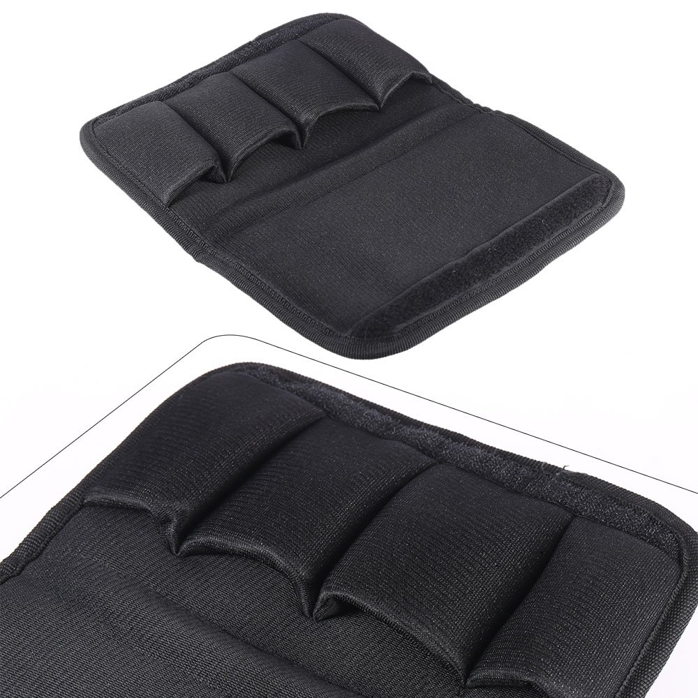 Pochette en tissu Oxford noir pour embouchure de trombone, trompette, euphonium avec 4 compartiments, 21,5 x 13 cm, poche zippée et fermeture éclair