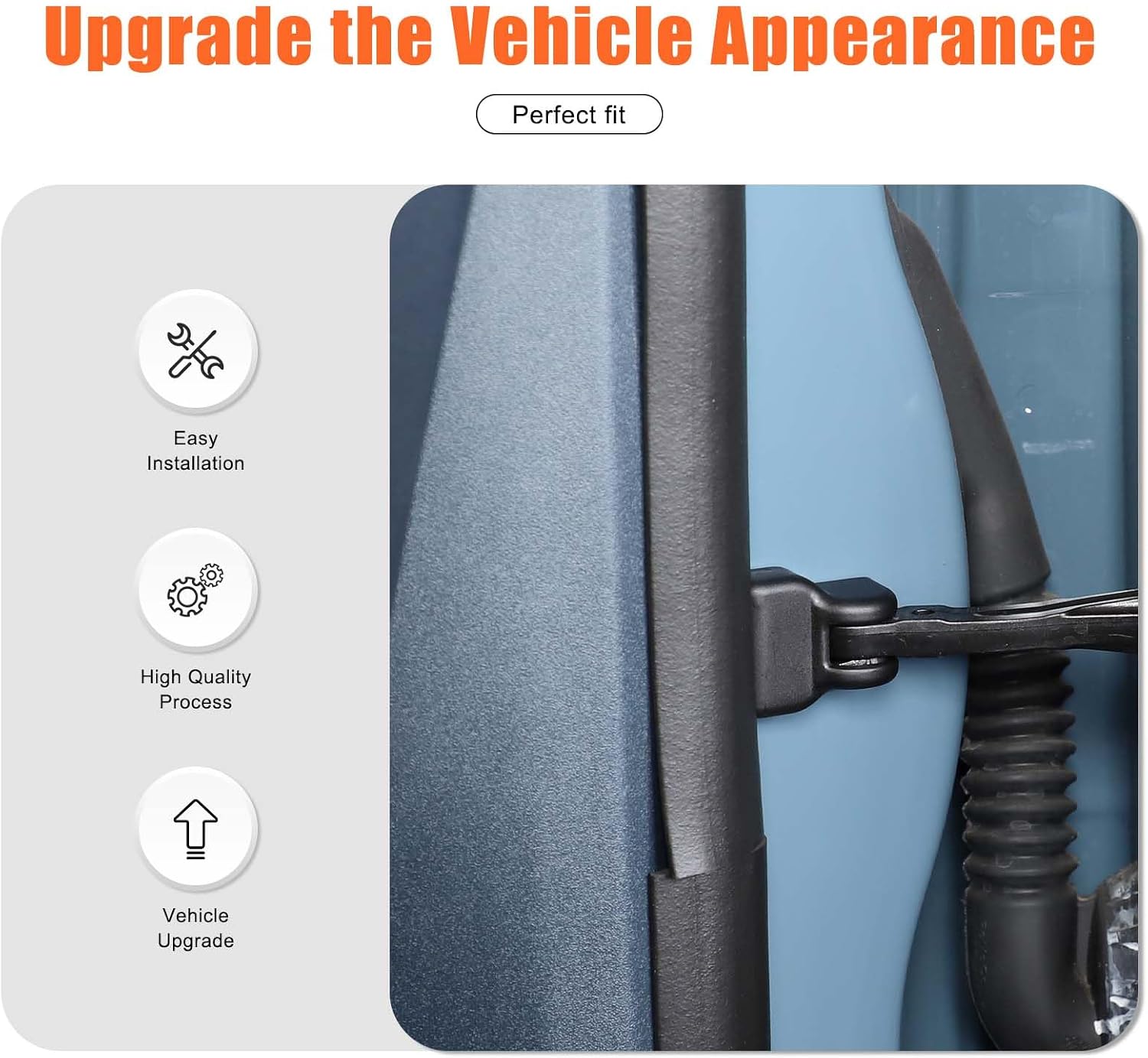 Door Hinge Cover Trim Compatible with Ford Maverick 2022 2023 2024 2025 Pickup Truck, Car Door Decoration Replacement Accessories