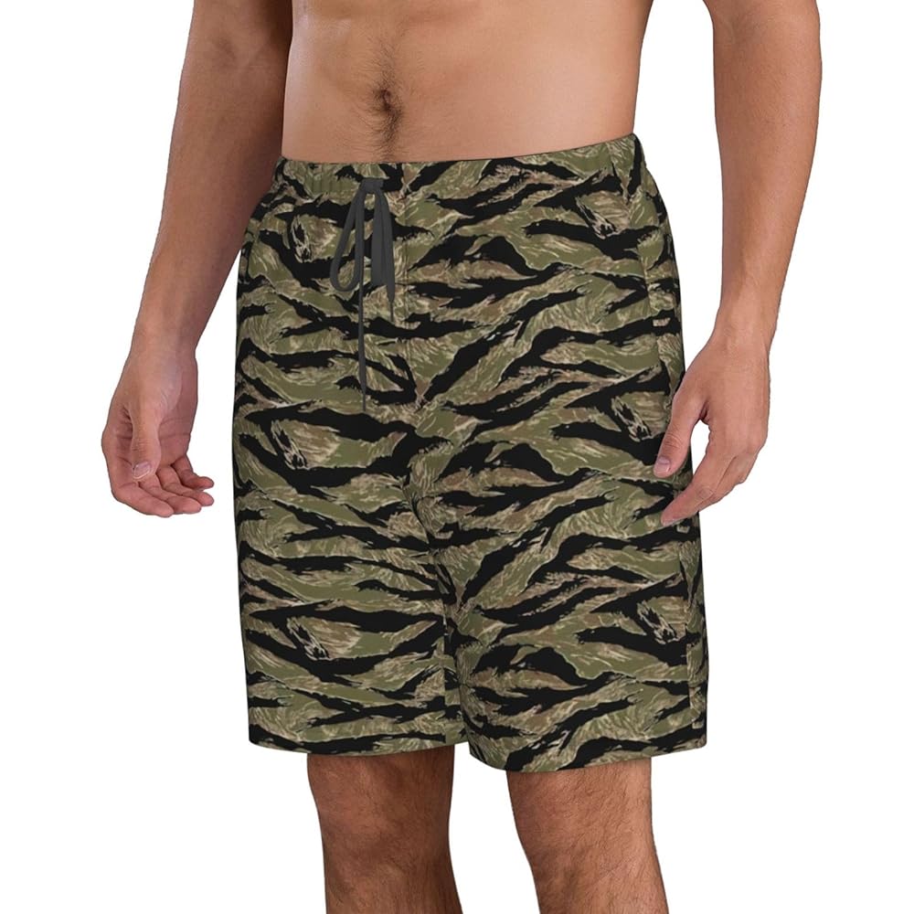 LimPac Tiger Stripe Camo Men's Swim Trunks Quick Dry Shorts
