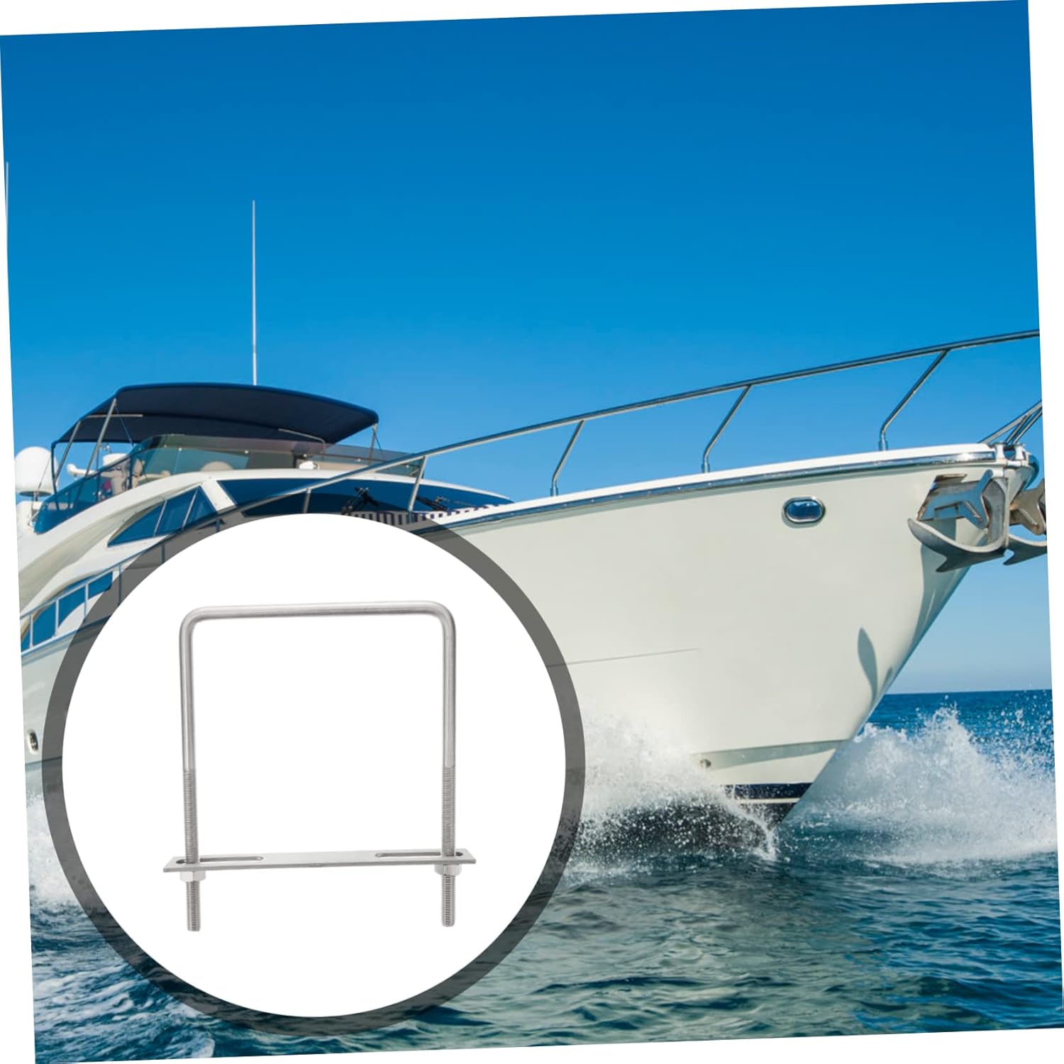 ABOOFAN 4pcs Square u Bolt Stainless Steel Boat Trailer Right Angle Bolt Square Trailer Axle Hardware Random Style