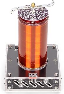 Dilwe Bluetooth Music Coil, Arc Plasma Loudspeaker Experiment Desktop Toy Model with Acrylic Base Shell, Arc Generator Educational(us)